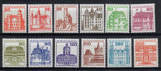 WEST GERMANY 1977 Definitives Castles. Selection of 12 values. All the issues from 1979 forward. - 22085 - UHM