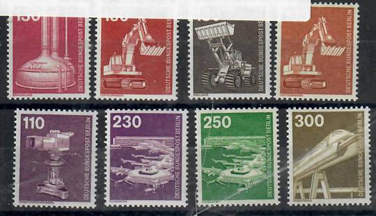 WEST BERLIN 1975 Definitives Industry. Selection of 8 values.  All the issues from 1979 forward. Generally the higher values. -