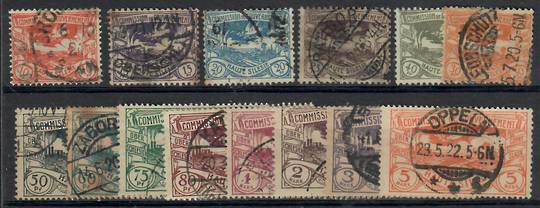 UPPER SILESIA 1920 Definitives. Part set of 14. Main interest are the excellent postmarks. LEONSCHUTZ ZABORZE KATSCHER OPPELN SO