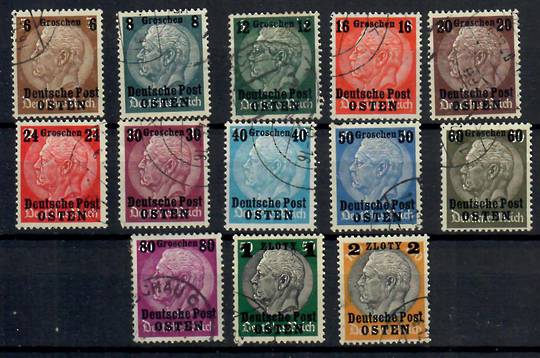 GERMAN OCCUPATION of POLAND 1939 Definitives. Set of 13. - 22103 - FU