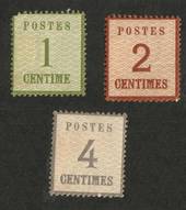ALSACE and LORRAINE German Army of Occupation (1870-1871). 1870 Definitives. Set of 7. Points of the net upwards. - 22119 - Mint