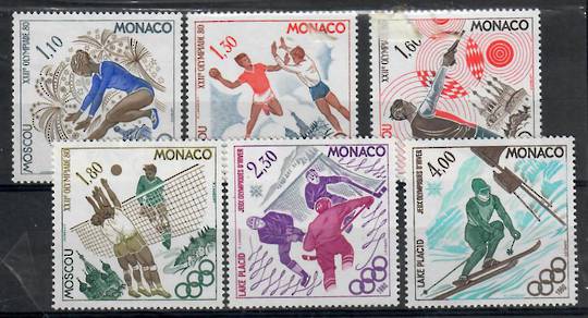 MONACO 1980 Olympics. Set of 6. - 22309