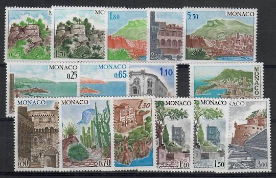 MONACO 1974 Definitives. Set of 16 excluding SG 1166 which catalogues at 75p. - 22311