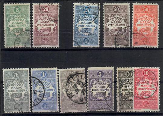FRENCH MOROCCO 1917 Parcel Post. Set of 11. - 22333 - FU