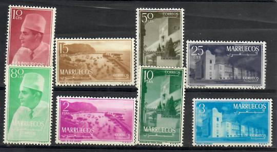MOROCCO Northern Zone 1956 Definitives. Set of 8. Fine mounted mint. - 22334 - Mint