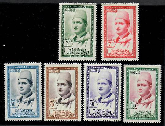 MOROCCO Southern Zone 1956 Definitives. Set of 6. Fine mounted mint. - 22335 - Mint