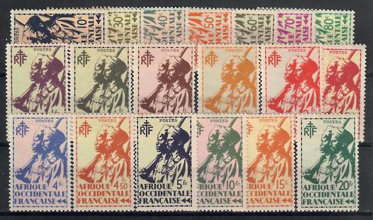 FRENCH WEST AFRICA 1942 Definitives. Set of 19. - 22341 - LHM
