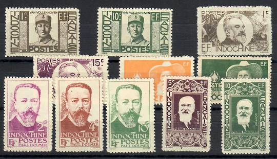 INDO-CHINA 1944 Famous Governors. Set of 11. Issued with no gum. - 22358 - UHM