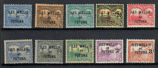 WALLIS and FUTUNA ISLANDS 1920 Postage Due. Set of 8 plus the two additions to the set issued in 1927. - 22366 - LHM