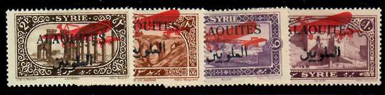 ALAOUITIES 1926 Air. Stamps of Syria overprinted. Set of 4. - 22369 - Mint