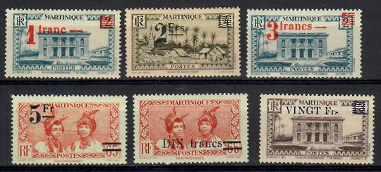 MARTINIQUE 1945 Surcharges. Set of 6. - 22370 - Mint
