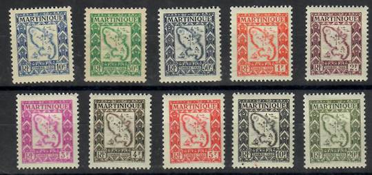MARTINIQUE 1947 Postage Due. Set of 10. - 22373 - Mint