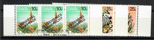 SOUTH WEST AFRICA 1978 Universal Suffrage. Set of 18 in strips of 3 as issued. - 22426 - VFU