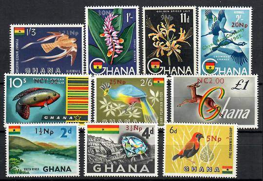 GHANA 1967 Definitives. Set of 10.