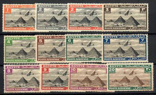 EGYPT 1933 Air. Set of 21. A few of the values have toning and will have to be replaced. Price reduced to compensate more than r