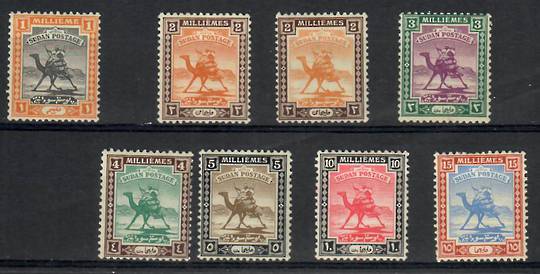 SUDAN 1921 Definitives. Set of 8 including the listed colour variation which is very clearly different. - 22455 - LHM