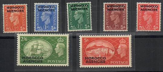 MOROCCO AGENCIES 1951 Geo 6th Definitives. Set of 7. - 22462 - UHM