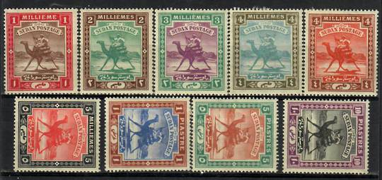 SUDAN 1902 Definitives. Set of 11 less both of the 2m values. Mostly very lightly hinged but some light hinge remains. - 22469 -