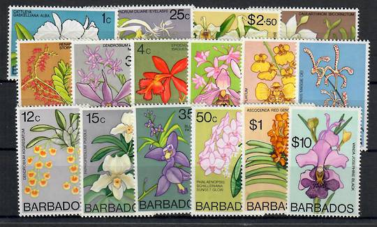 BARBADOS 1974 Definitives. Set of 16 asoriginally issued. Exludes the 20c and 45c issued in 1977. - 22482 - UHM