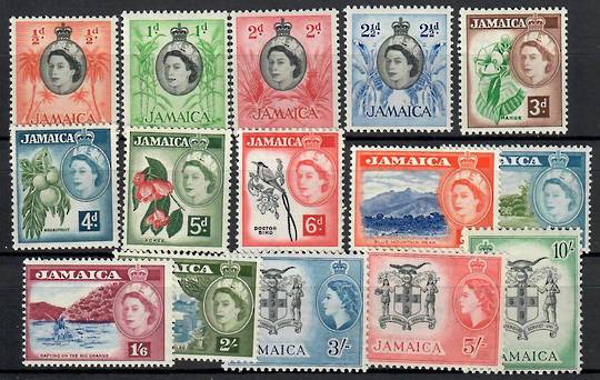 JAMAICA 1956 Elizabeth 2nd Definitives. Set to the 10/-. - 22484 - UHM