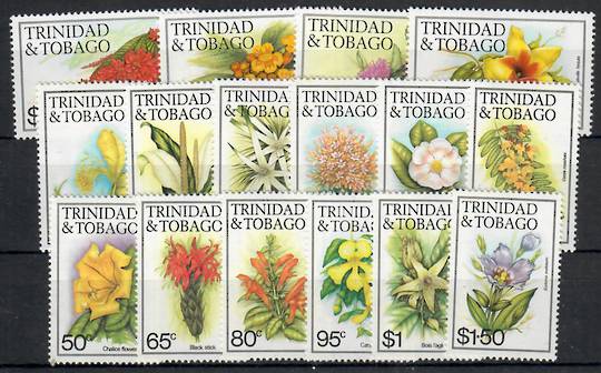 TRINIDAD & TOBAGO 1983 Flowers Definitives. Set of 16. - 22486 - UHM