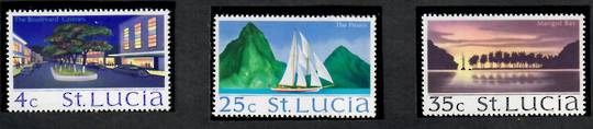 ST LUCIA 1970 Definitives. Watermark Crown to the right of CA. Set of 3. - 22488 - UHM