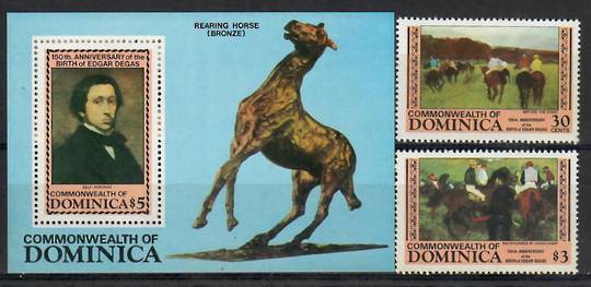 DOMINICA 1984 150th Anniversary of the Birth of Edgar Degas. Set of 4 and miniature sheet. - 22490 - UHM