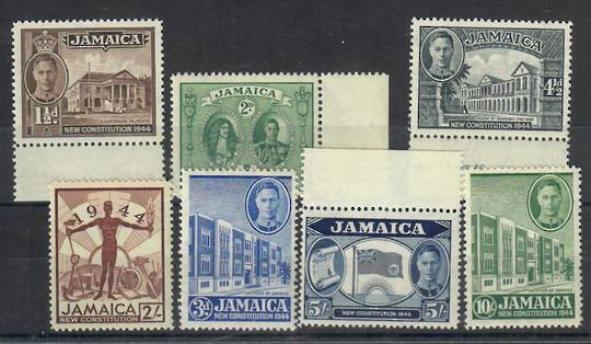 JAMAICA 1945 New Constitution. Original set of 7 including the 2d with Perf 12½. - 22494 - UHM