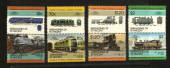 ST VINCENT GRENADINES 1985 Leaders of the World. Fifth series. Railway Locomotives. Set of 8 in joined pairs. - 22509 - UHM