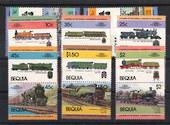 BEQUIA 1984 Leaders of the World. Railway Locomotives. First series. Set of 16 in joined pairs. - 22512 - UHM