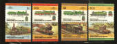 UNION ISLAND 1984 Leaders of the World. Railway Locomotives. First series. Set of 8 in joined pairs. - 22515 - UHM