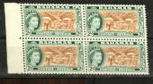 BAHAMAS 1964 Definitive 2d Yellow-Brown and Deep Myrtle-Green. Block of 4. The second watermark.  (Also available as singles @ 5