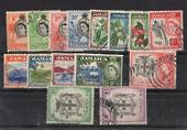 JAMAICA 1956 Elizabeth 2nd Definitives. Set of 16. - 22525 - Used