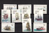 AUSTRALIAN ANTARCTIC TERRITORY 1979 Ships. Part set of 10. The two high values and the more expensive 15c are there. Missing are