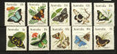 AUSTRALIA 1981 Definitives. BUTTERFLIES only. Set of 10. - 22536 - UHM