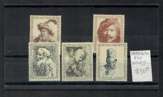 NETHERLANDS 1956 Cultural and Social Relief Fund. Set of 5. - 22558 - LHM