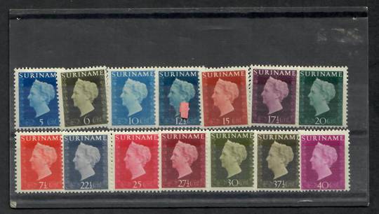 SURINAM 1948 Queen Wilhemena Definitives. Set of 14 to the 40c. - 22563 - Mint