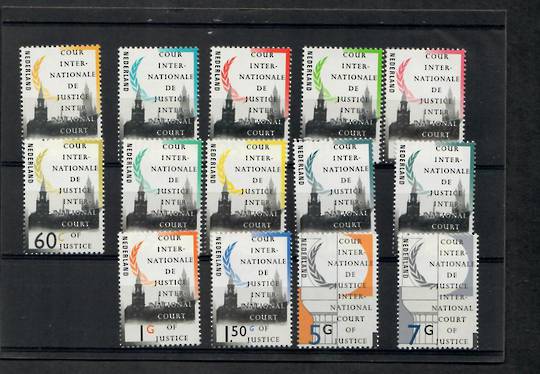 NETHERLANDS INTERNATIONAL COURT OF JUSTICE 1989 Definitives. Set excluding the 1g60 issued in 1994. 14 values. - 22566 - UHM