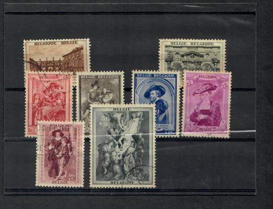 BELGIUM 1939 Reubens House Restoration Fund. Set of 8. - 22576 - VFU