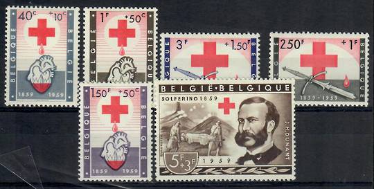 BELGIUM 1959 Red Cross. Set of 6. Very lightly hinged. - 22586 - LHM
