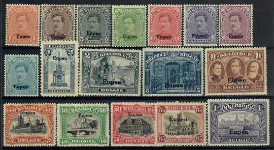 EUPEN 1920 Definitives. Set of 17. - 22592 - Mint