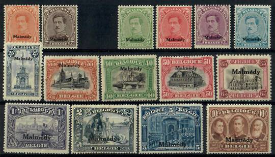 MALMEDY 1920 Definitives. Set of 17 less the 15c. - 22593 - Mint