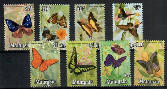 MALAYSIA 1970 Butterflies. Set of 8. - 22602 - UHM