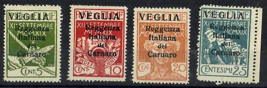 FIUME : ARBE and VEGLIA Veglia 1920 Definitives. Large Letters. Set of 4. - 22755 - LHM