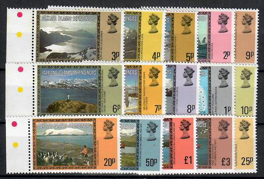 FALKLAND ISLANDS DEPENDENCIES 1980 Definitives. Set of 13 with marginal date 1984 at foot. - 22781 - UHM