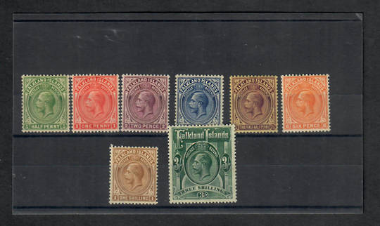 FALKLAND ISLANDS 1921 Geo 5th Definitives. Watermark Mult Script CA.  Set of 8. - 22801 - Mint