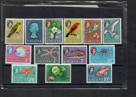 ST HELENA 1961 Elizabeth 2nd  Definitives to 10/-. 13 values. - 22804 - UHM