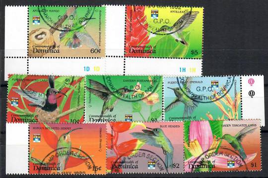 DOMINICA 1992 Hummingbirds. Set of 8. - 23002 - Used