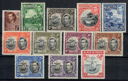 GRENADA 1938 Geo 6th Definitives. Set of 12. Simplified. - 23004 - LHM