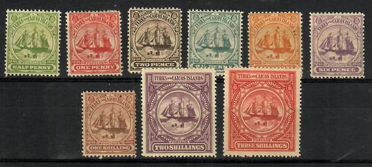 TURKS & CAICOS ISLANDS 1900 Definitives. Set of 9. - 23024 - Mint